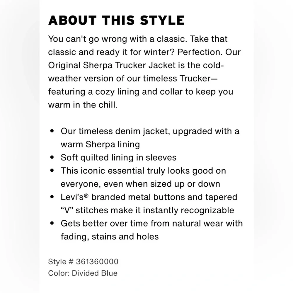 Original Sherpa Trucker Jacket by Levi’s - Picture 4 of 5